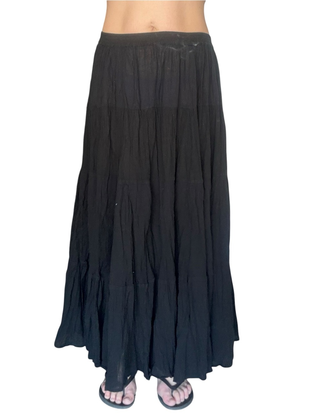 Double layered long skirt